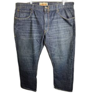 Levi’s Men’s Slim Straight Jeans Dark Wash Distressed Denim 40 x 34